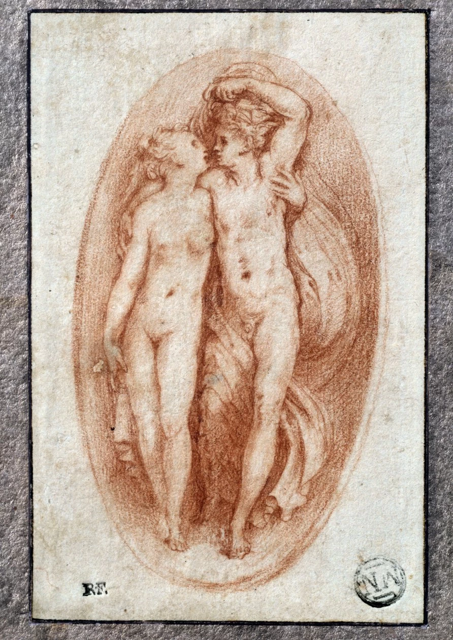 Perin del Vaga - 196, Coppia che si abbraccia, Louvre, Parigi